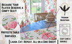 DaDa Bedding Romantic Roses Pink White Lovely Floral Quilted Dining Table Runner (879) DaDalogy Bedding Collection