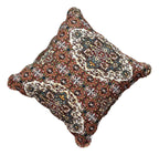 DaDa Bedding Rustic Earthy Cross Motif Folk Style Scalloped Euro Pillow Sham Cover, 26" x 26" (JHW944) DaDalogy Bedding Collection