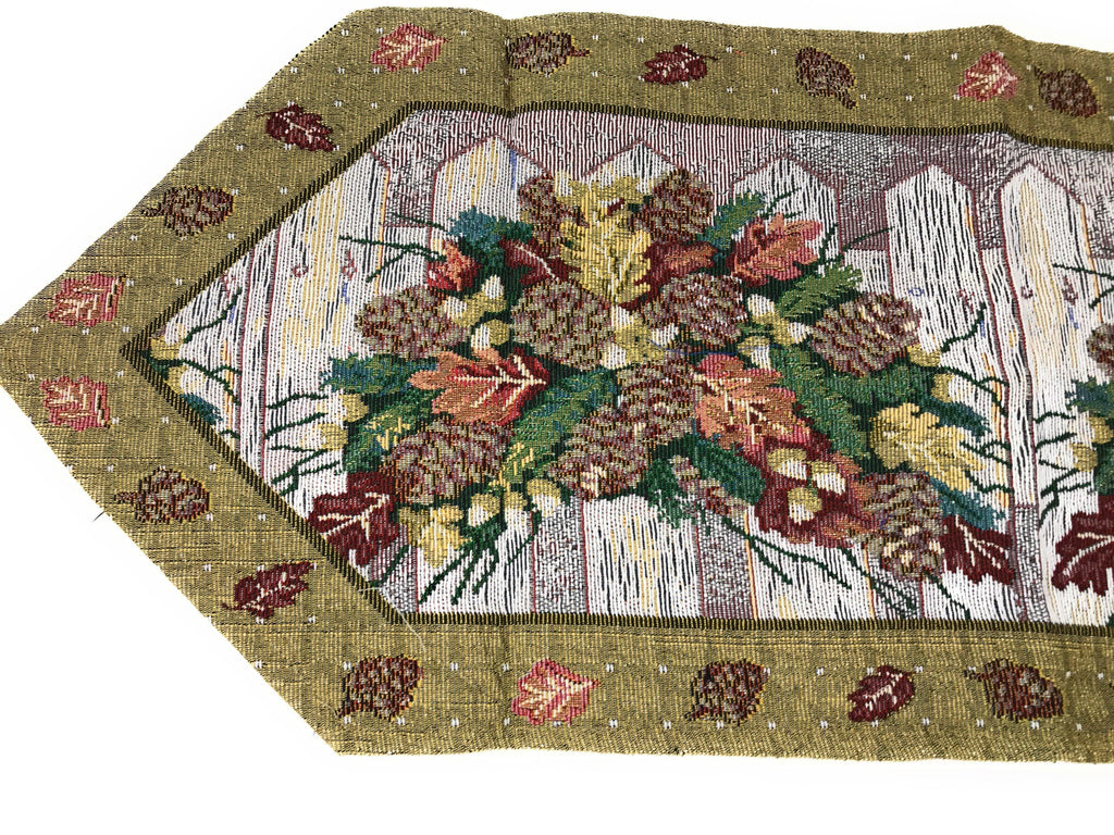 DaDa Bedding Rustic Floral Bouquet Lights Holiday Tapestry Dining Table Runner (6068) DaDalogy Bedding Collection