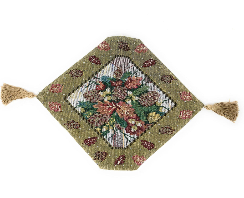 DaDa Bedding Rustic Floral Bouquet Lights Holiday Tapestry Dining Table Runner (6068) DaDalogy Bedding Collection