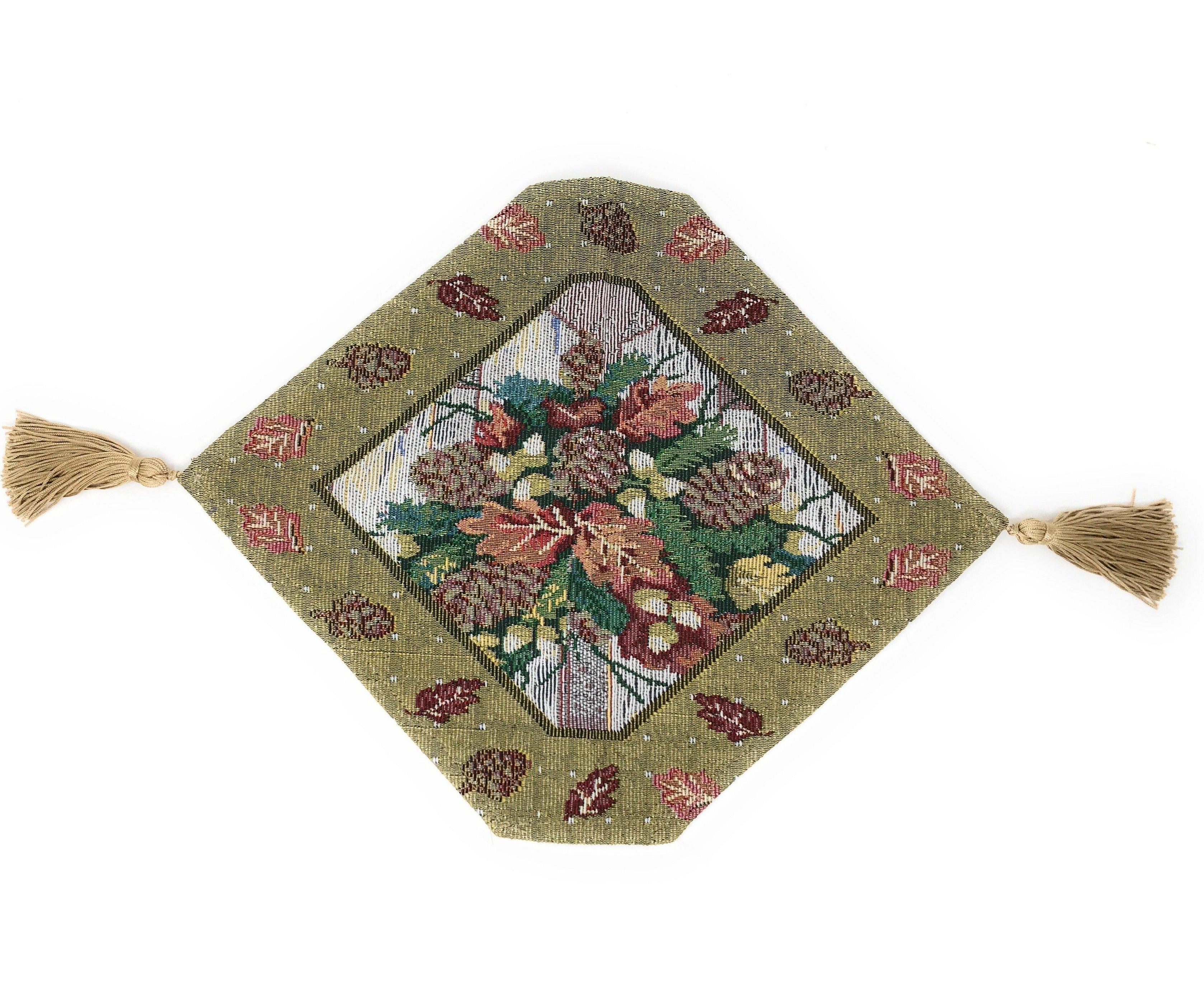 DaDa Bedding Rustic Floral Bouquet Lights Holiday Tapestry Dining Table Runner (6068) DaDalogy Bedding Collection