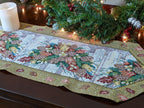 DaDa Bedding Rustic Floral Bouquet Lights Holiday Tapestry Dining Table Runner (6068) DaDalogy Bedding Collection