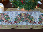 DaDa Bedding Rustic Floral Bouquet Lights Holiday Tapestry Dining Table Runner (6068) DaDalogy Bedding Collection