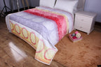 DaDa Bedding Seashore Sunny Yellow Lavender Floral Flannel Mink Fleece Throw Blanket (XY9901) DaDalogy Bedding Collection