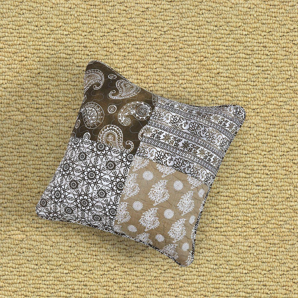 DaDa Bedding Set of 2 Bohemian Patchwork Moroccan Paisley Dreams Throw Pillow Covers, 18" (JHW885) DaDalogy Bedding Collection