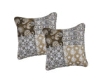 DaDa Bedding Set of 2 Bohemian Patchwork Moroccan Paisley Dreams Throw Pillow Covers, 18" (JHW885) DaDalogy Bedding Collection