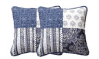 DaDa Bedding Set of 2-Pieces Bohemian Denim Blue Elegance Throw Pillow Covers - 18” x 18" (JHW660) DaDalogy Bedding Collection
