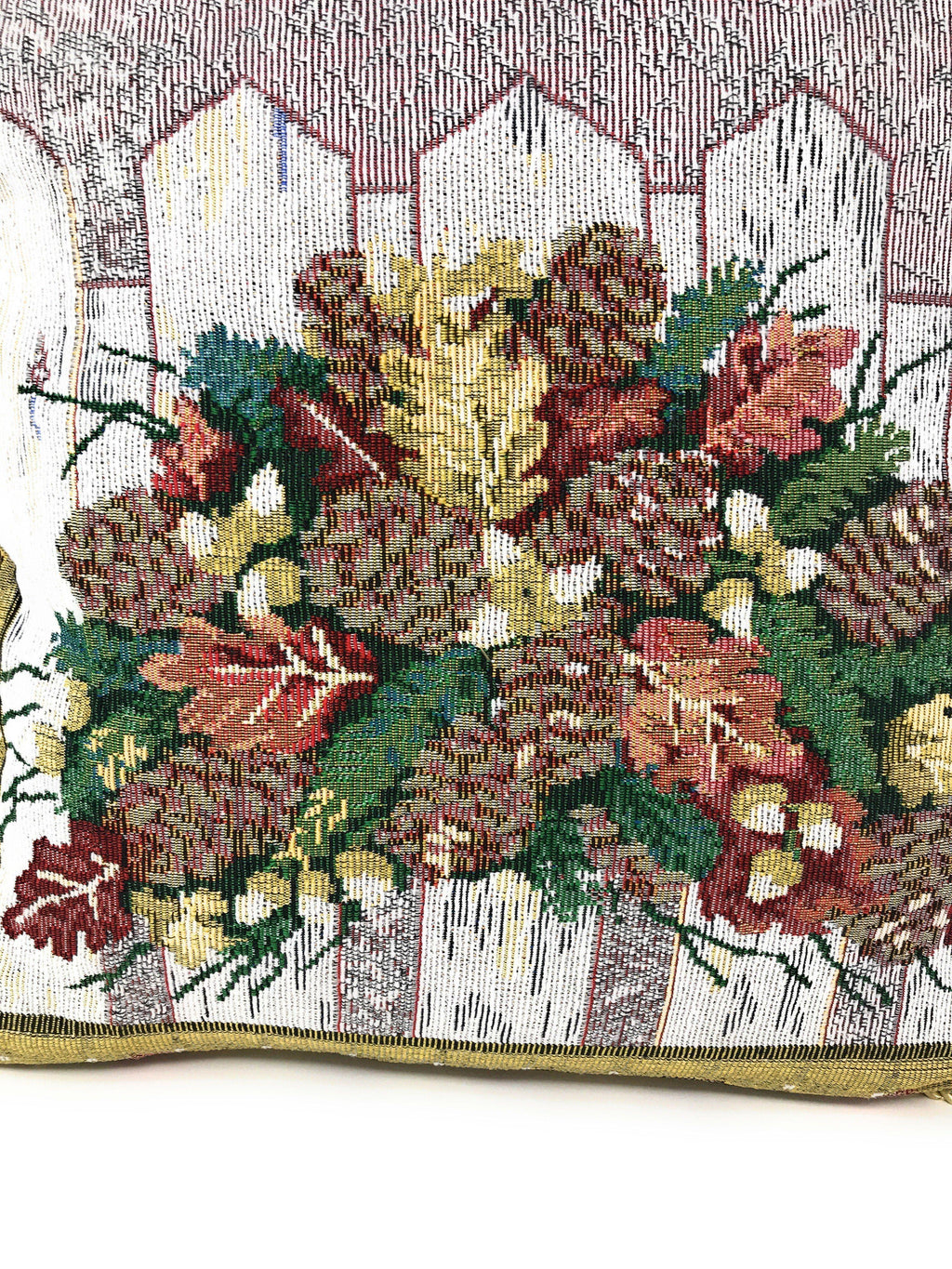 DaDa Bedding Set of 2-Pieces Festive Holiday Fiesta Floral Botanical Tapestry Throw Pillow Covers w/ Inserts - 18" x 18" DaDalogy Bedding Collection