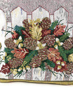 DaDa Bedding Set of 2-Pieces Festive Holiday Fiesta Floral Botanical Tapestry Throw Pillow Covers w/ Inserts - 18" x 18" DaDalogy Bedding Collection