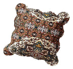 DaDa Bedding Set of 2-Pieces Rustic Earthy Cross Motif Folk Scalloped Throw Pillow Covers, 18" x 18" (JHW944) DaDalogy Bedding Collection