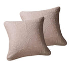 DaDa Bedding Set of 2-Pieces Sandy Beige Taupe Square Cushion Throw Pillow Covers, 18" x 18" (JHW-585) DaDalogy Bedding Collection