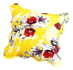 DaDa Bedding Set of 2 Sunshine Yellow Hummingbirds Floral Scalloped Throw Pillow Covers, 18" (JHW925) DaDalogy Bedding Collection