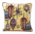 DaDa Bedding Set of 4 Pieces - Autumn Harvest Halloween & Christmas Ornaments Holiday Tapestry Throw Pillow Covers Bundle Pack - 16" x 16" DaDalogy Bedding Collection