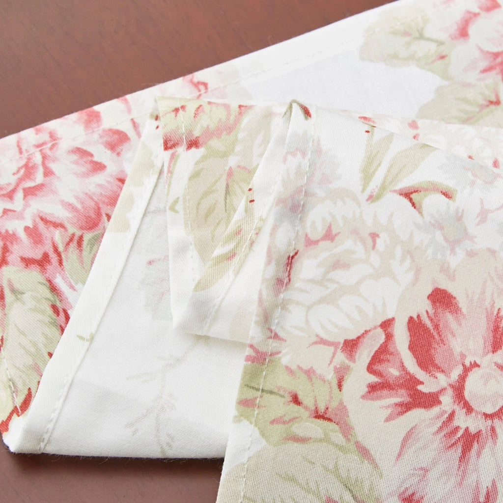 DaDa Bedding Set of 4-Pieces Hint of Mint Floral Cotton Dining Table Napkins 18" x 18" (3036) DaDalogy Bedding Collection