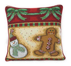 DaDa Bedding Set of 4 Pieces - Magical Santa Snowman Gingerbread Christmas Holiday Tapestry Throw Pillow Covers Bundle Pack - 16" x 16" DaDalogy Bedding Collection