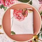 DaDa Bedding Set of 4-Pieces Romantic Roses Pink Floral Dining Table Napkins 18" x 18" (879) DaDalogy Bedding Collection