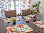 DaDa Bedding Set of 4-Pieces Romantic Roses Pink Floral Dining Table Napkins 18" x 18" (879) DaDalogy Bedding Collection