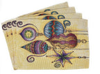 DaDa Bedding Set of 4-Pieces Starry Bohemian Lantern Ornaments Christmas Tapestry Placemats 13” x 19” (14916) DaDalogy Bedding Collection