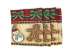 DaDa Bedding Set of 8 Pieces Gingerbread Sweets Holiday Table Tapestry - 4 Placemats, 2 Table Runners, 2 Throw Pillow Covers (12917) DaDalogy Bedding Collection