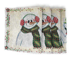 DaDa Bedding Set of 8 Pieces Magical Snowman Holiday Table Tapestry - 4 Placemats, 2 Table Runners, 2 Throw Pillow Covers (9733) DaDalogy Bedding Collection