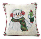 DaDa Bedding Set of 8 Pieces Magical Snowman Holiday Table Tapestry - 4 Placemats, 2 Table Runners, 2 Throw Pillow Covers (9733) DaDalogy Bedding Collection