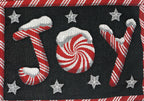 DaDa Bedding Set of 8 Pieces Peppermint Joy Holiday Table Tapestry - 4 Placemats, 2 Table Runners, 2 Throw Pillow Covers (12904) DaDalogy Bedding Collection