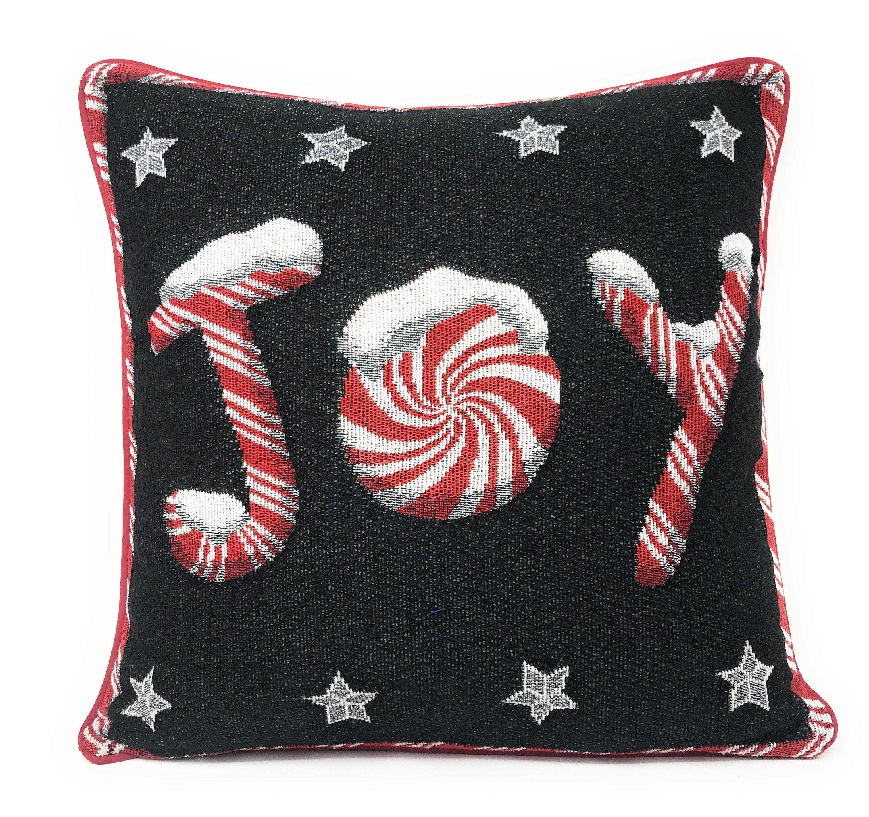 DaDa Bedding Set of 8 Pieces Peppermint Joy Holiday Table Tapestry - 4 Placemats, 2 Table Runners, 2 Throw Pillow Covers (12904) DaDalogy Bedding Collection