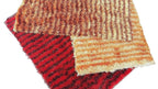 DaDa Bedding Shaggy Soft Rectangle Door Mat Bath Carpet Rug - 20" x 32", Striped Red & Black DaDalogy Bedding Collection