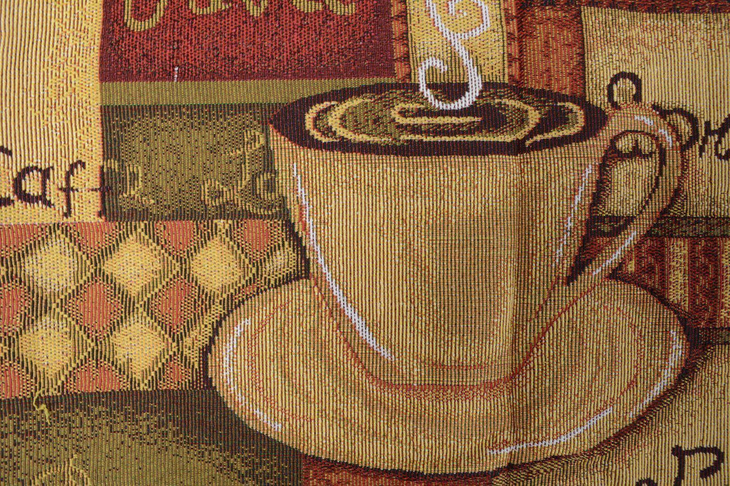 DaDa Bedding Smell of Coffee Cup Latte Java Brown Tapestry Table Runner Cloth (9912) DaDalogy Bedding Collection