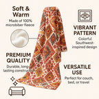 DaDa Bedding Southwestern Havana Geometric Soft Plush Fleece Flannel Throw Blanket (XY1012) DaDalogy Bedding Collection
