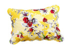 DaDa Bedding Sunshine Yellow Hummingbirds Floral Scalloped Pillow Sham 1-Piece (JHW-925) DaDalogy Bedding Collection