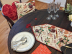 DaDa Bedding Sweet Heart Love Notes Pink Floral Woven Tapestry Dining Table Runner (18273) DaDalogy Bedding Collection