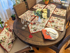 DaDa Bedding Sweet Heart Love Notes Pink Floral Woven Tapestry Dining Table Runner (18273) DaDalogy Bedding Collection
