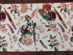 DaDa Bedding Sweet Heart Love Notes Pink Floral Woven Tapestry Dining Table Runner (18273) DaDalogy Bedding Collection