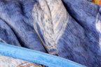 DaDa Bedding Swirly Navy Blue Lagoon Abstract Mink Flannel Fleece Throw Blanket (XY9897) DaDalogy Bedding Collection