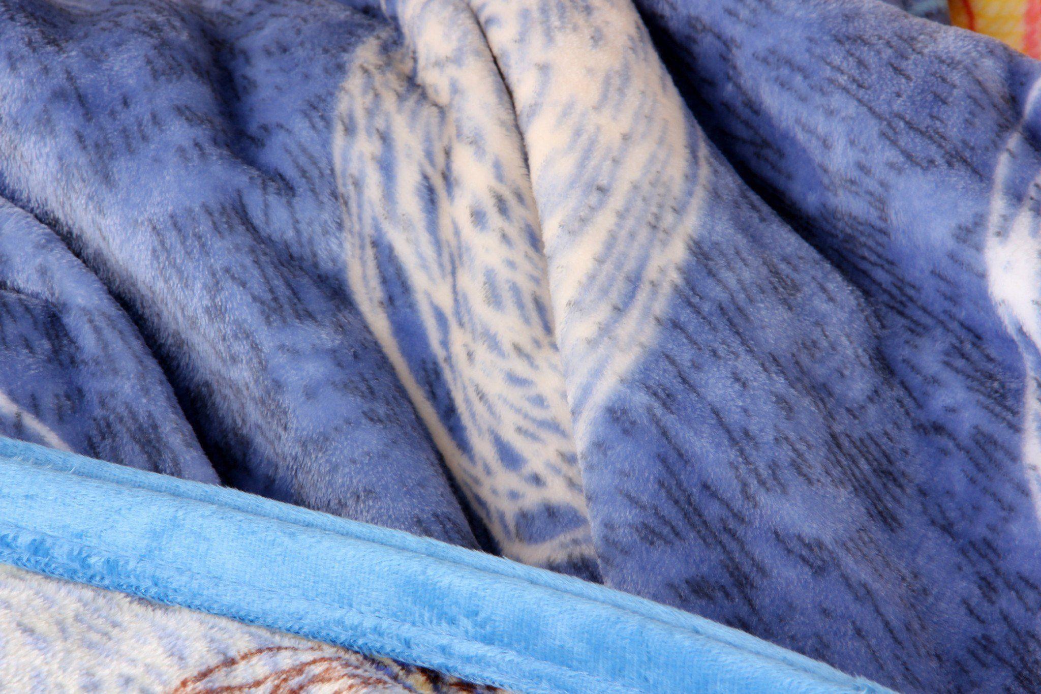 DaDa Bedding Swirly Navy Blue Lagoon Abstract Mink Flannel Fleece Throw Blanket (XY9897) DaDalogy Bedding Collection