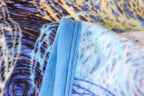 DaDa Bedding Swirly Navy Blue Lagoon Abstract Mink Flannel Fleece Throw Blanket (XY9897) DaDalogy Bedding Collection