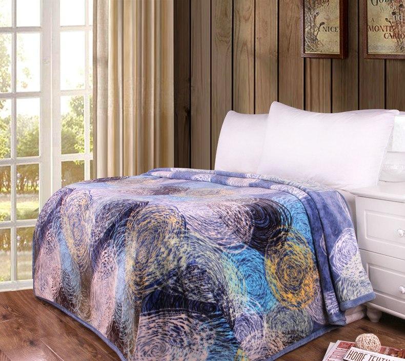 DaDa Bedding Swirly Navy Blue Lagoon Abstract Mink Flannel Fleece Throw Blanket (XY9897) DaDalogy Bedding Collection