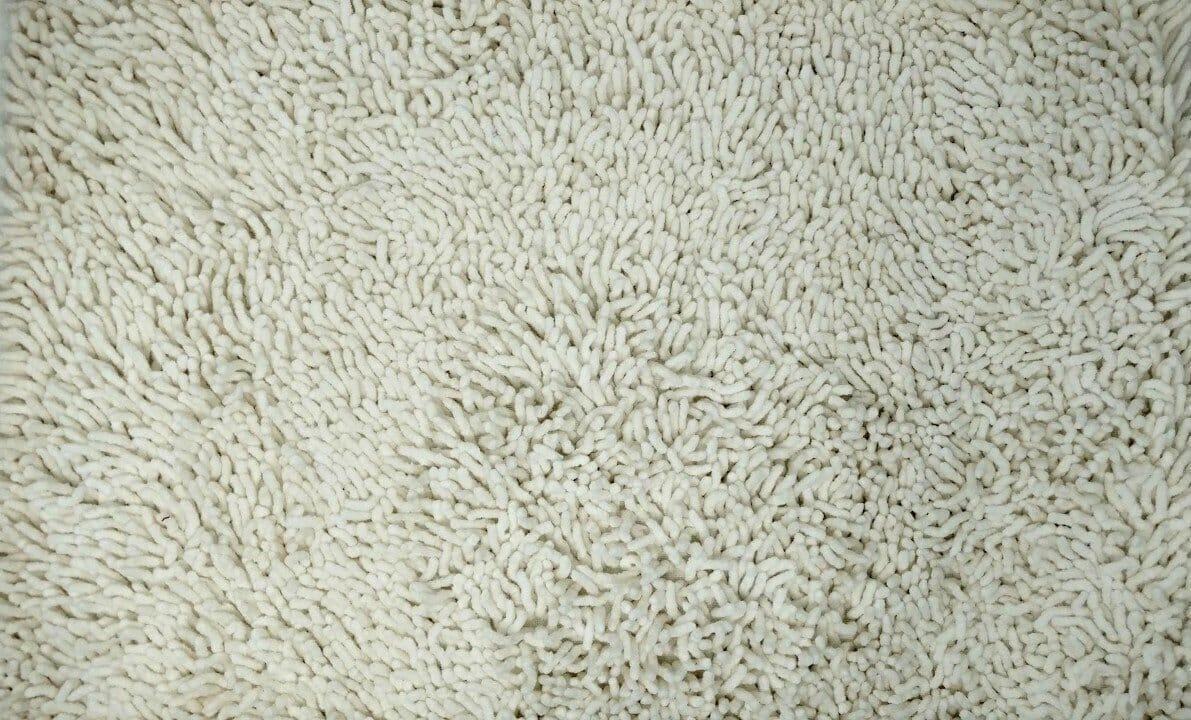 DaDa Bedding Vanilla Ivory White Shaggy Soft Chenille Noodle Carpet Rug Bath Mat DaDalogy Bedding Collection