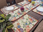 DaDa Bedding Vintage Romantic Roses Lovely Pink Floral Woven Tapestry Dining Table Runner (879) DaDalogy Bedding Collection