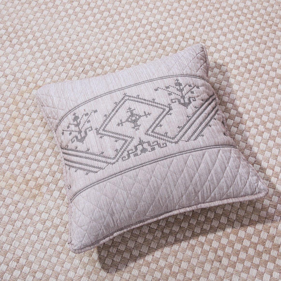 DaDa Bedding Whimsical Lavender Purple Grey Yarn Dyed Euro Pillow Sham Cover, 26" x 26 (JHW866) DaDalogy Bedding Collection