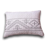 DaDa Bedding Whimsical Lavender Purple Grey Yarn Dyed Quilted King Pillow Sham, 20” x 36” (JHW866) DaDalogy Bedding Collection