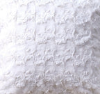 DaDa Bedding Luxury White Roses Swirls Faux Fur Euro Cushion Throw Pillow Cover (K11) DaDalogy Bedding Collection