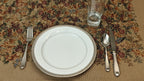 DaDa Bedding Wildflower Wonderland Floral Golden Beige Tan Square Dining Table Cloth (3100) DaDalogy Bedding Collection