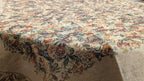 DaDa Bedding Wildflower Wonderland Floral Golden Beige Tan Square Dining Table Cloth (3100) DaDalogy Bedding Collection