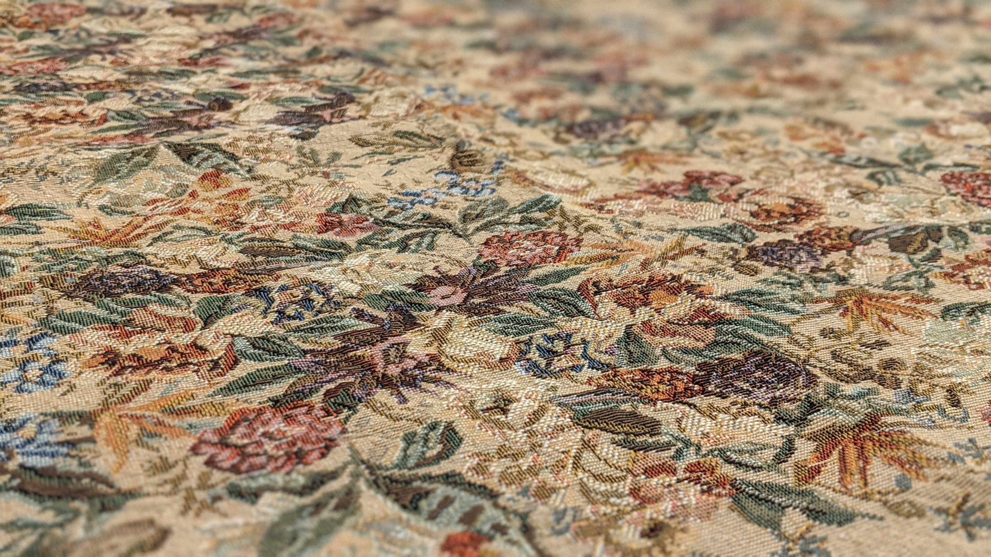 DaDa Bedding Wildflower Wonderland Floral Golden Beige Tan Square Dining Table Cloth (3100) DaDalogy Bedding Collection