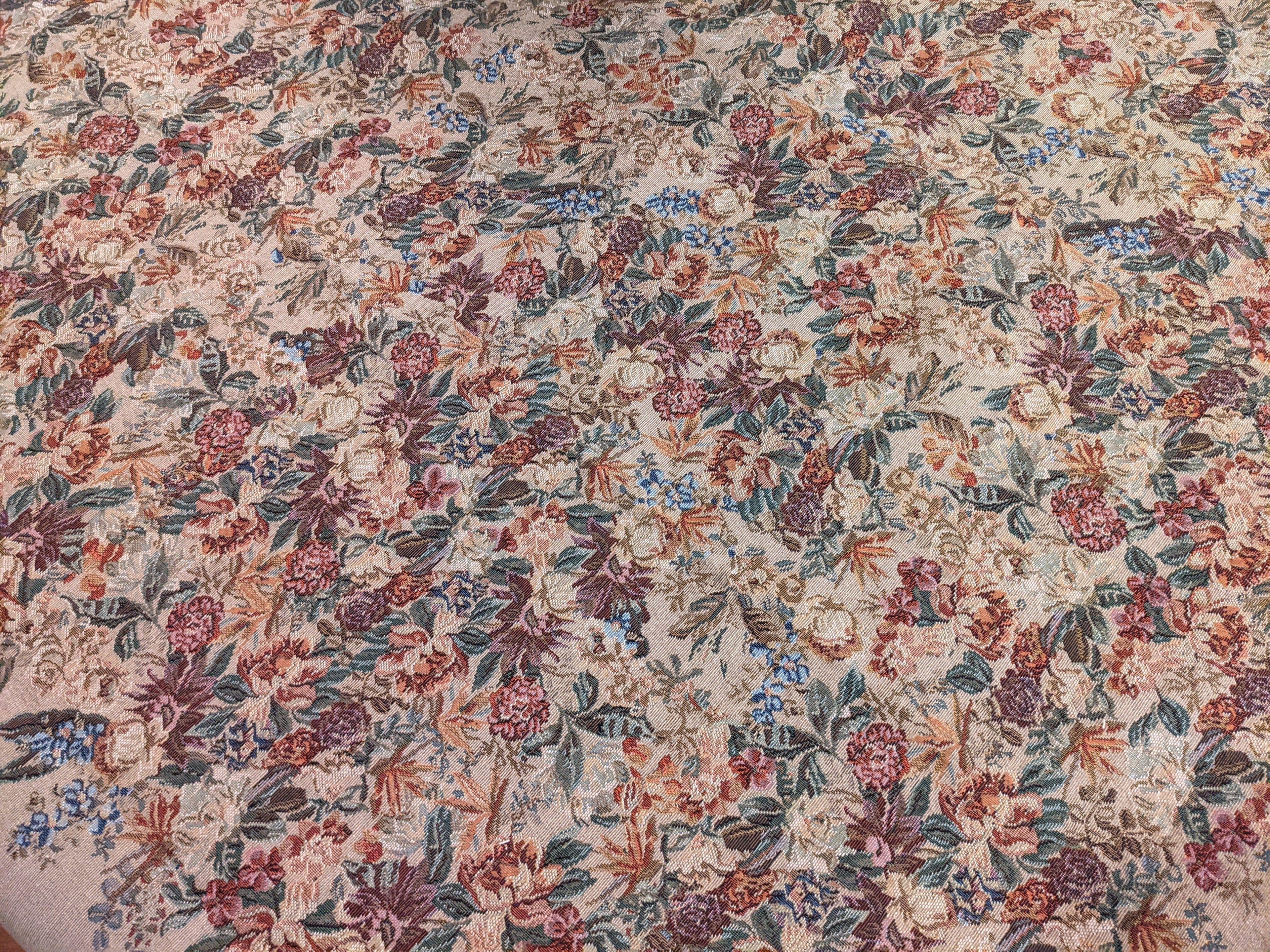 DaDa Bedding Wildflower Wonderland Floral Golden Beige Tan Square Dining Table Cloth (3100) DaDalogy Bedding Collection