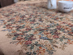 DaDa Bedding Wildflower Wonderland Floral Golden Beige Tan Square Dining Table Cloth (3100) DaDalogy Bedding Collection