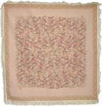 DaDa Bedding Wildflower Wonderland Floral Golden Beige Tan Square Dining Table Cloth (3100) DaDalogy Bedding Collection