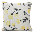 DaDa Bedding Yellow Fleur Floral Botanical Spring Tapestry Throw Pillow Cover, 16" x 16" (18112) DaDalogy Bedding Collection